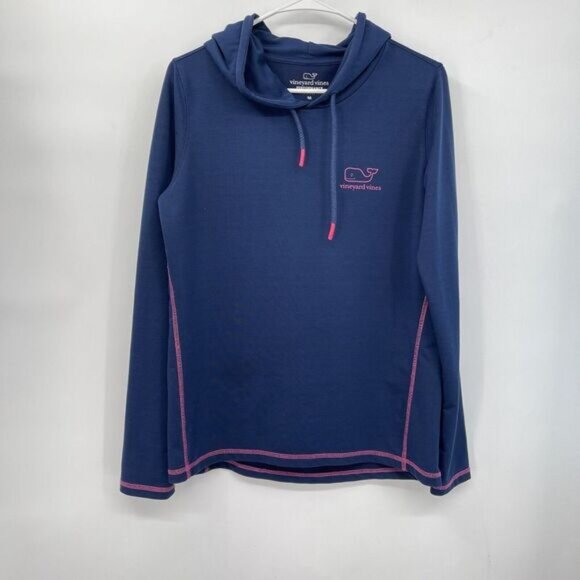 Vineyard Vines Tops - VINEYARD VINES Performance‎ Navy Blue Long-Sleeve Lightweight Hoodie Size M
